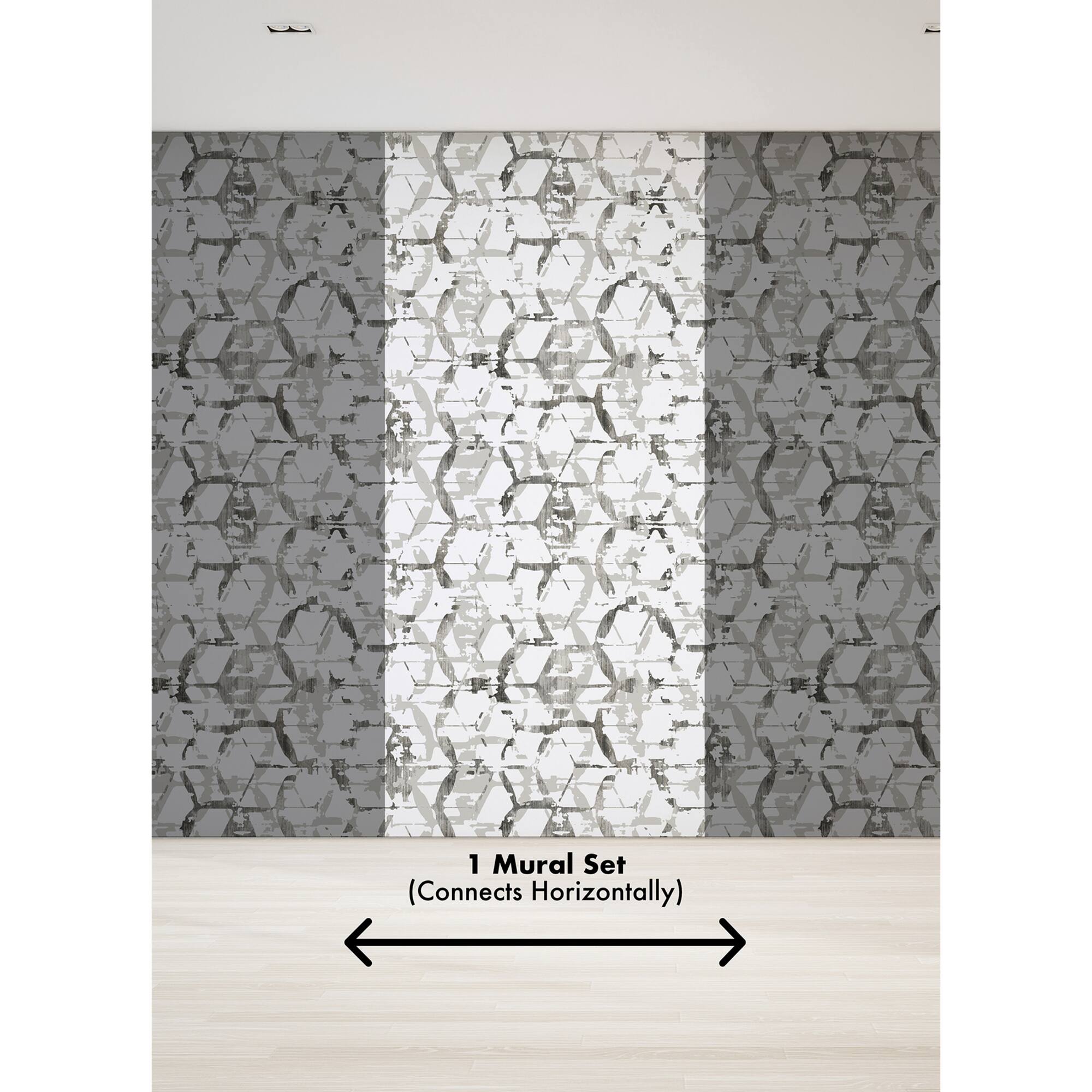 Katie Hunt Dove Gray Hex-A-Gone Wall Mural